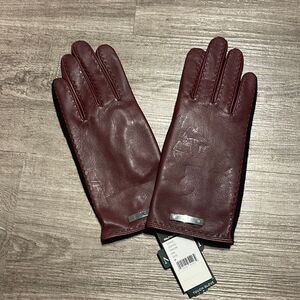 Women's Lauren Pick Stitched Mixed Media Touchscreen Gloves, Size Medim